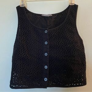 Everlane Cropped Eyelet Tank